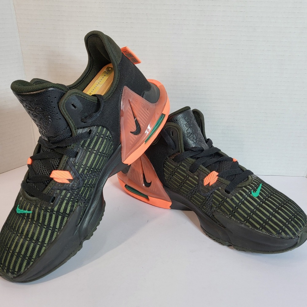 Nike LeBron Witness 6 VI Green Orange Mens Size 9.5 Basketball Shoes CZ4052-001 - Picture 7 of 11